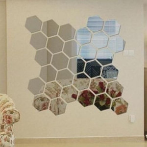 15 pcs de miroir Lina hexagonal de décoration