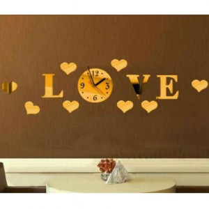 MONTRE LINA LOVE EN  DORE - effet miroir