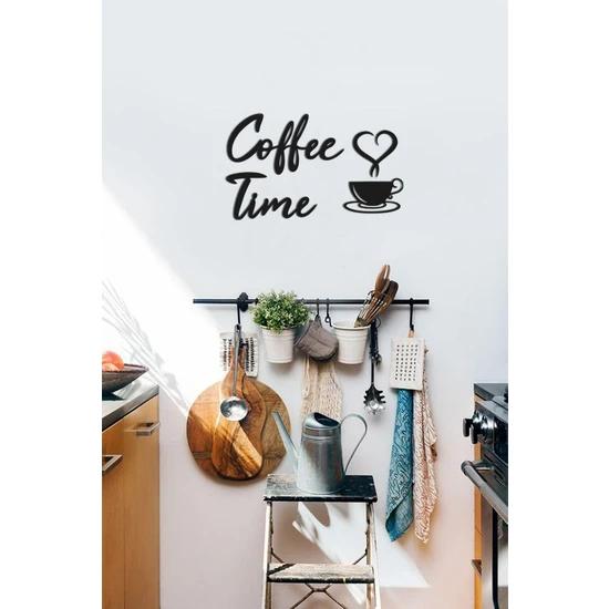 Coffee Time Art Mural en Bois Cuisine Décoration Maison Salon Style Ornement 30x45 Cm