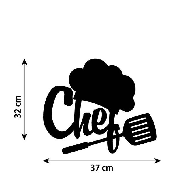 Tableau décoratif top chef en bois de 5 mm (Dim 37*32)